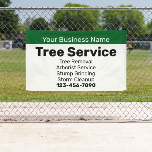 Business Name Tree Service Contractor Services Banner