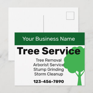 Business Name Tree Service Contractor Services Postcard