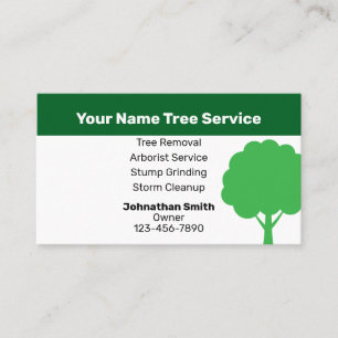 Business Name Tree Service Template Card