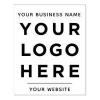 Create Your Business Logo Custom Rubber Stamp, Zazzle