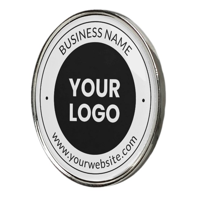 Business Name & Website or Slogan, Thank You Etc. Golf Ball Marker (3/4)
