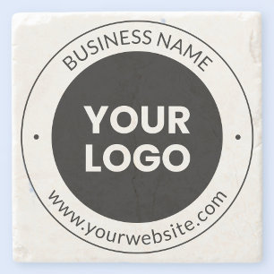 Business Name & Website or Slogan, Thank You Etc. Stone Coaster