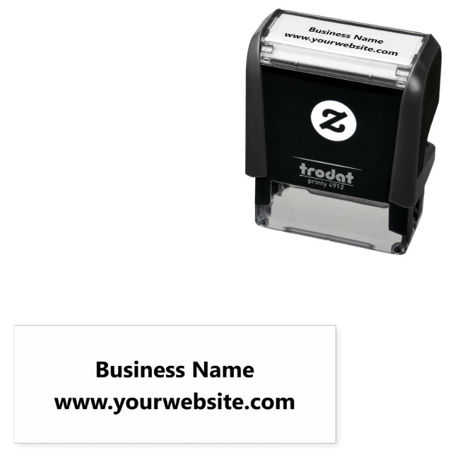 Business Name Website Professional Template Self-inking Stamp (In Situ)