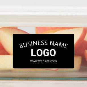 Business Name, Website & Uploaded Logo Waterproof Labels