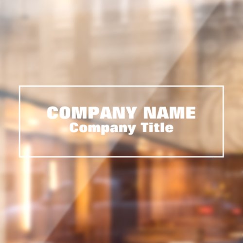 Business Name Window Cling