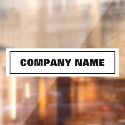 Business Name Window Cling