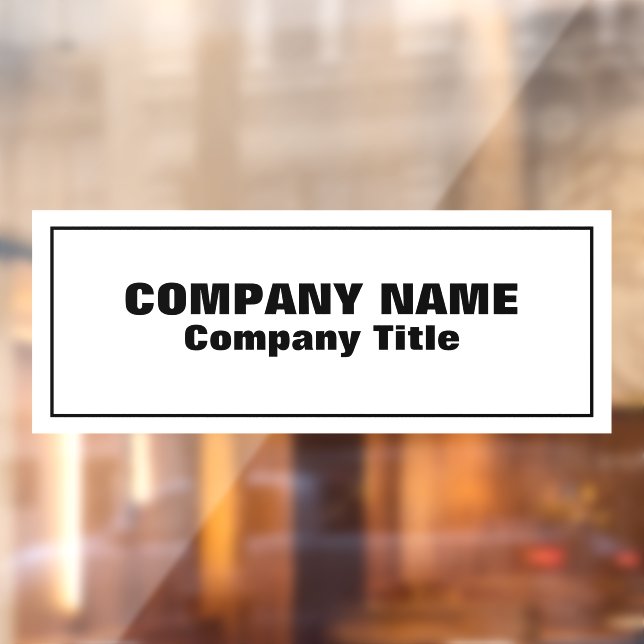 Business Name Window Cling (Sheet 2)