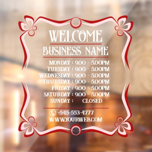 BUSINESS NAME WINDOW CLING