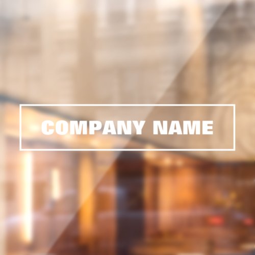 Business Name Window Cling