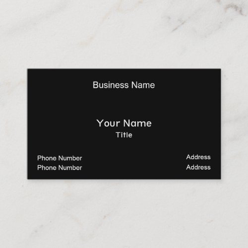 Business Name Your Name Title Phone Number  Business Card