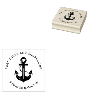 Business Nautical Anchor Corporate Rubber Stamp