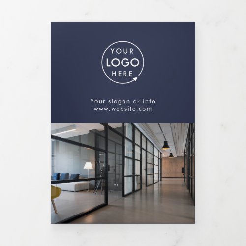 Business  Navy Blue Price List Trifold Brochure