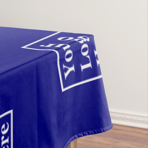 Business Navy Blue Your Logo Here Pattern Template Tablecloth