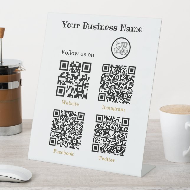 Business Network Personalized QR Code Pedestal Sign (In SItu)