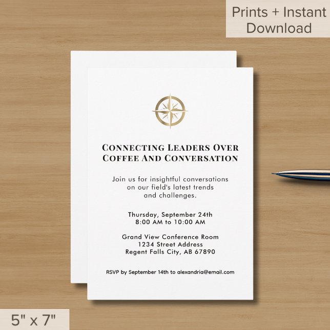 Business Networking Event Invitation Custom Logo (Creator Uploaded)