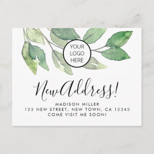 Business New Address Logo Moving Announcement Postcard