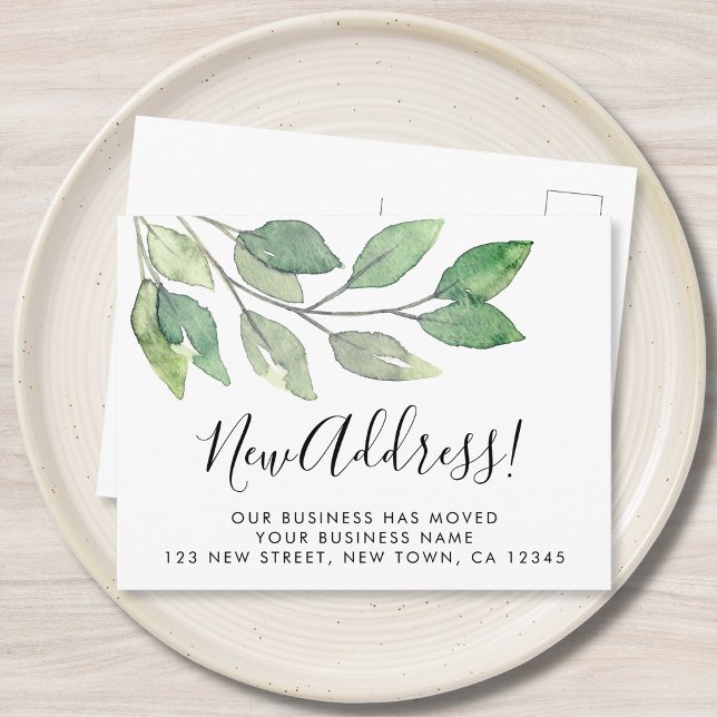 Business New Address Moving Announcement Postcard (Creator Uploaded)