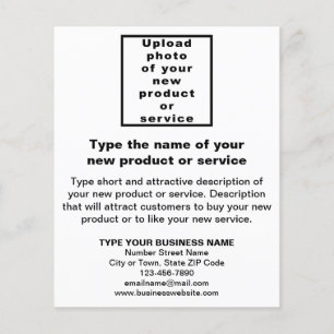 Business New Product or Service on Black and White Flyer