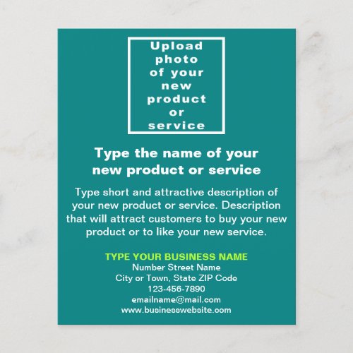 Business New Product or Service on Teal Flyer