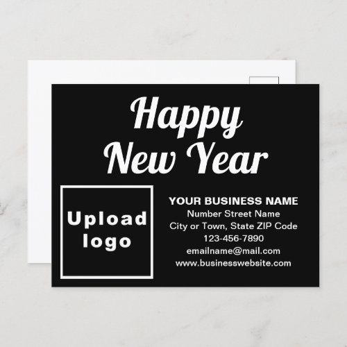 Business New Year Black Holiday Postcard