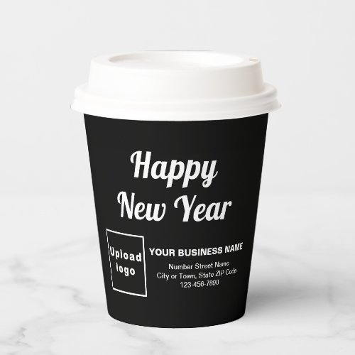 Business New Year Black Paper Cup