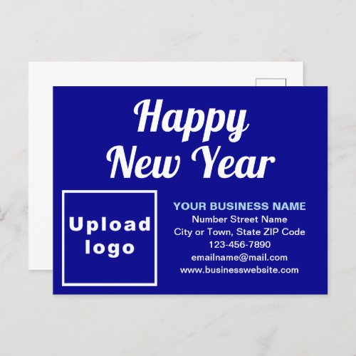 Business New Year Blue Holiday Postcard