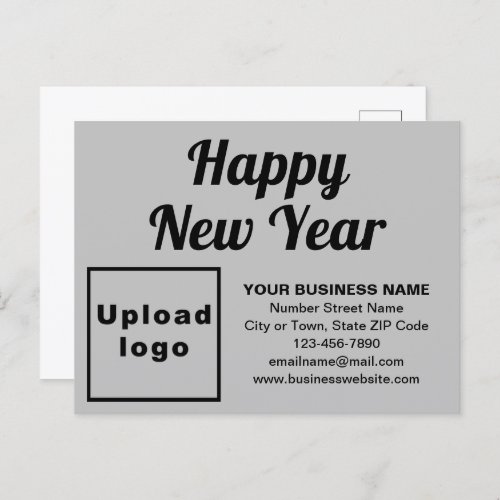 Business New Year Gray Holiday Postcard