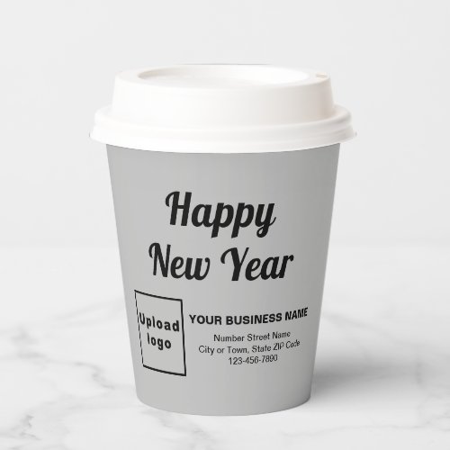 Business New Year Gray Paper Cup