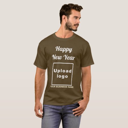 Business New Year Greeting on Brown T_Shirt