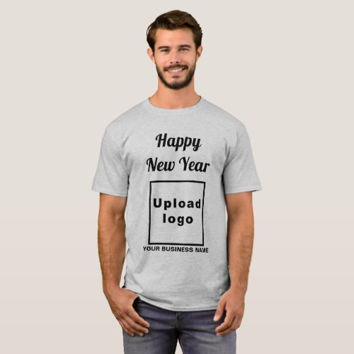 Business New Year Greeting on Gray T_Shirt