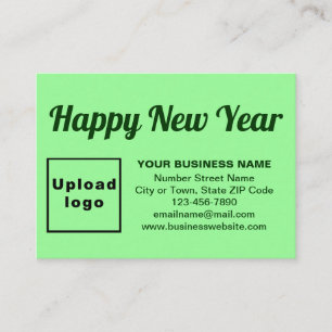 Business New Year Greeting on Light Green Enclosure Card