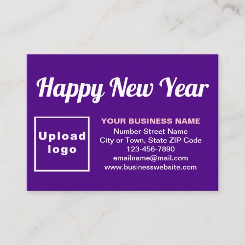 Business New Year Greeting on Purple Enclosure Card