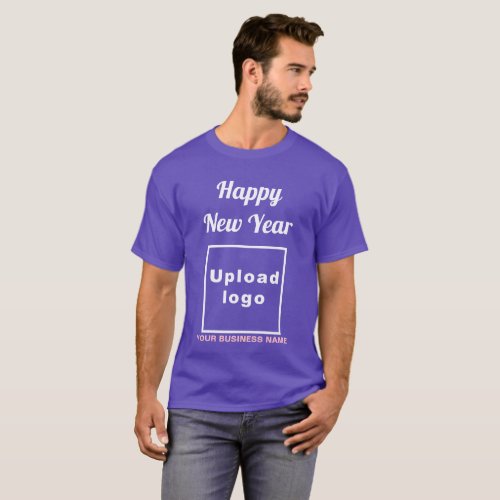 Business New Year Greeting on Purple T_Shirt