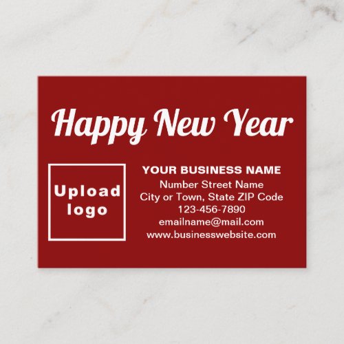 Business New Year Greeting on Red Enclosure Card