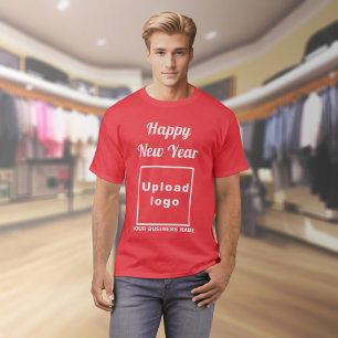 Business New Year Greeting on Red T-Shirt