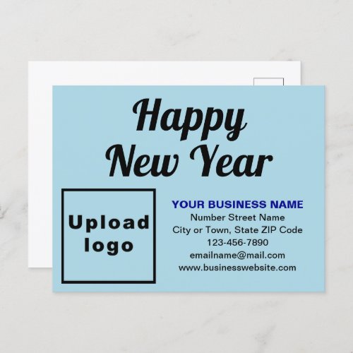 Business New Year Light Blue Holiday Postcard