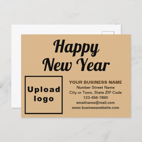 Business New Year Light Brown Holiday Postcard