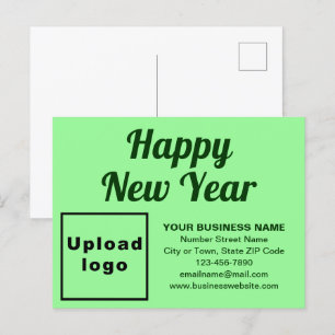 Business New Year Light Green Holiday Postcard