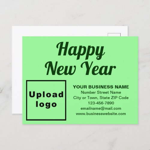 Business New Year Light Green Holiday Postcard