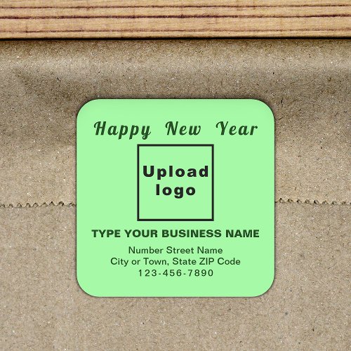 Business New Year Light Green Square Sticker