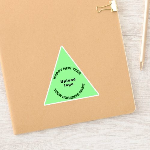 Business New Year Light Green Triangle Vinyl Sticker