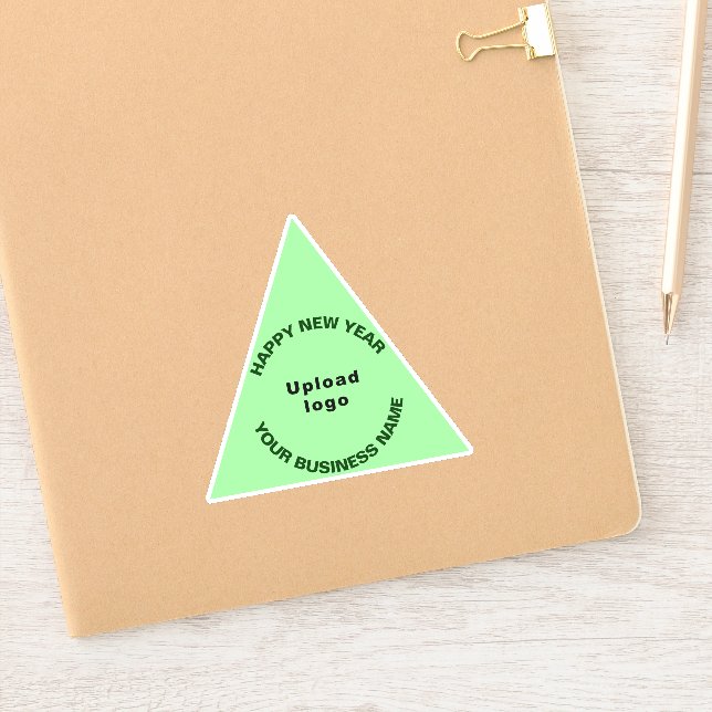 Business New Year Light Green Triangle Vinyl Sticker (Notebook)