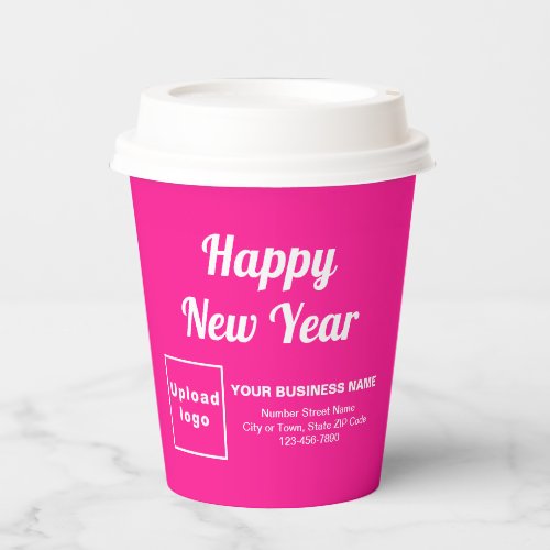 Business New Year Pink Paper Cup