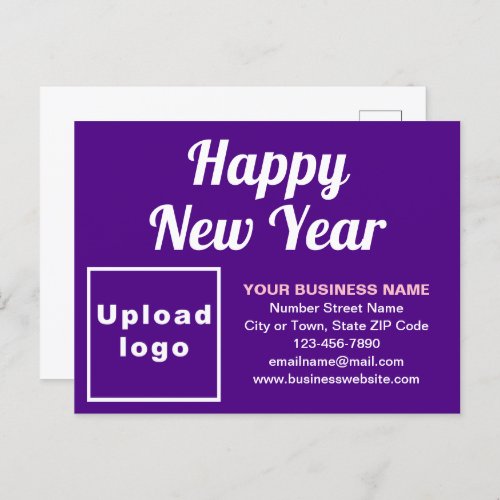 Business New Year Purple Holiday Postcard