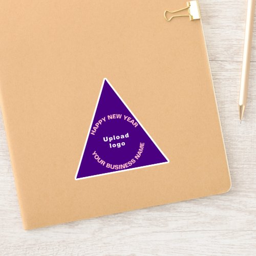 Business New Year Purple Triangle Vinyl Sticker