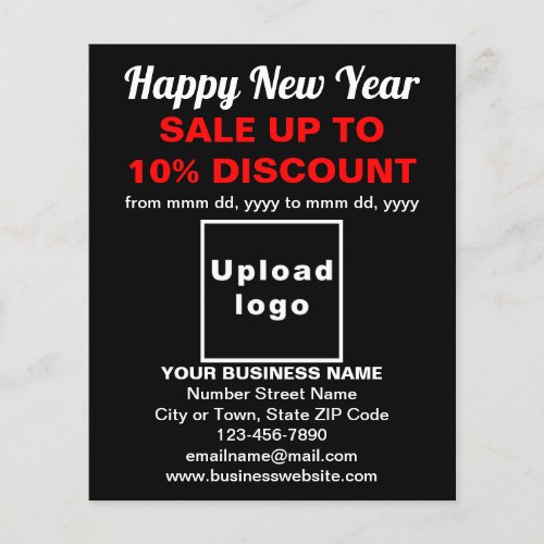 Business New Year Sale on Black Flyer