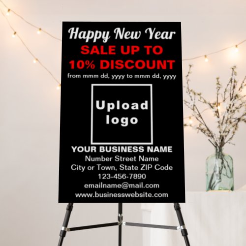 Business New Year Sale on Black Foam Board