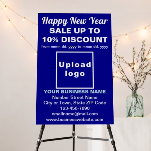 Business New Year Sale on Blue Foam Board