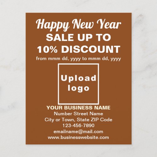 Business New Year Sale on Brown Flyer