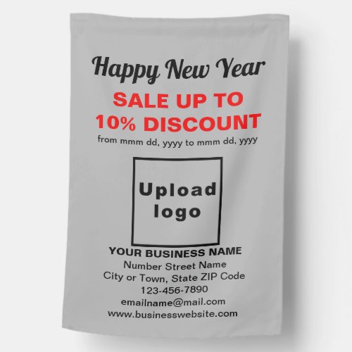 Business New Year Sale on Gray Flag